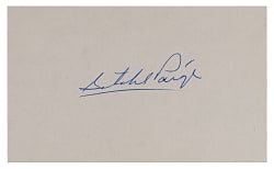 Satchel Paige Signed Index Card with Full JSA LOA