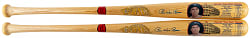 Pee Wee Reese Famous Player Series Cooperstown Bat Co. Signed Pair