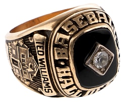 1966 Ted Williams Hall of Fame Induction 10K Gold Commemorative Ring