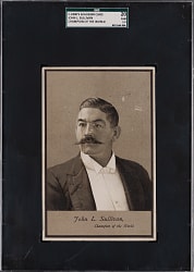 1890s John L. Sullivan Champion of the World Souvenir Card SGC FAIR 1.5