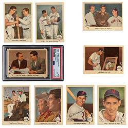 1959 Fleer Ted Williams Complete Set (80) with #68 Ted Signs PSA VG-EX 4