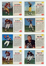 1962 Post Cereal Football Partial Set (152/200) with J. Brown, Ditka Rookie, Tarkenton Rookie & Many Shortprints