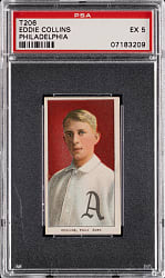 1909-1911 T206 White Border Eddie Collins PSA EX 5