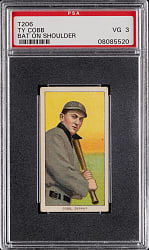 1909-1911 T206 White Border Ty Cobb Bat on Shoulder PSA VG 3