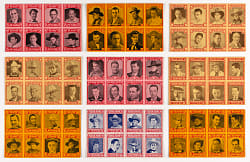 1929 Exhibit Star Stamp Postcard Collection (9) with Gary Cooper & Buster Keaton