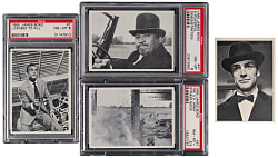 1965 Philadelphia Gum James Bond Complete Set (66) with (3) PSA NM-MT 8 to NM-MT+ 8.5
