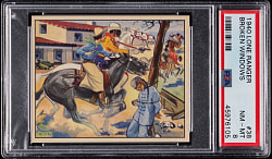 1940 Gum Inc. Lone Ranger #38 Broken Windows High Number PSA NM-MT 8 (Population 10, Only 2 Higher)