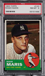 1963 Topps #120 Roger Maris PSA NM-MT 8