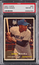 1957 Topps #55 Ernie Banks PSA NM-MT 8