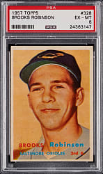 1957 Topps #328 Brooks Robinson Rookie PSA EX-MT 6