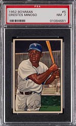 1952 Bowman #5 Minnie Minoso Rookie PSA NM 7