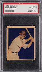 1949 Bowman #24 Stan Musial PSA EX-MT 6