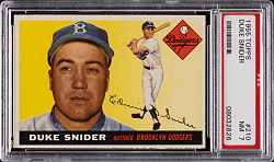 1955 Topps #210 Duke Snider High Number PSA NM 7