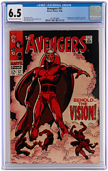 1968 Marvel Comics The Avengers #57 First Vision - CGC 6.5