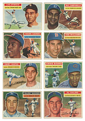 1956 Topps Near Complete Set (305/340) with Aaron, Banks, Koufax & T. Williams
