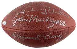 Baltimore Colts Legends Multi-Signed Football with Johnny Unitas, John Mackey & Raymond Berry - Full JSA LOA