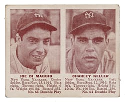 1941 Double Play #63 Joe DiMaggio/#64 Charley Keller