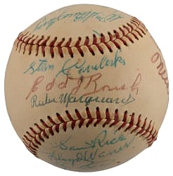 Hall of Famer Signed ONL/Feeney Baseball (11) Including Cronin, Musial & L. Waner - Full JSA LOA