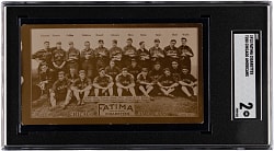 1913 T200 Fatima Team Card Chicago Americans with Schalk, Walsh & Weaver SGC GOOD 2