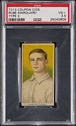 1919 T213-3 Coupon Cigarettes Rube Marquard PSA VG+ 3.5
