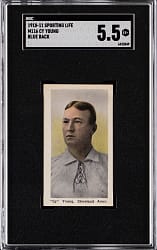 1910 M116 Sporting Life Cy Young Blue Back SGC EX+ 5.5