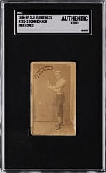 1887 N172 Old Judge #285-3 Connie Mack SGC Authentic (Rebacked)