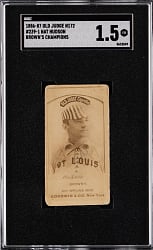 1887 N172 Old Judge #239-1 Nat Hudson Browns Champions SGC FAIR 1.5