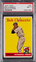 1958 Topps #52 Roberto Clemente White Letters PSA NM 7