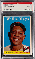 1958 Topps #5 Willie Mays PSA NM 7