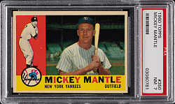1960 Topps #350 Mickey Mantle PSA NM 7