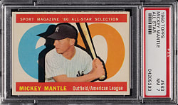 1960 Topps #563 Mickey Mantle All-Star PSA NM 7