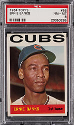 1964 Topps #55 Ernie Banks PSA NM-MT 8