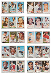 1966 Bazooka Panels Partial Set (10/16) with Aaron, Koufax & Mays