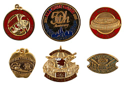 1940-1983 World Series & All-Star Game Press Pin and Pendant Collection (6) with 1940 Detroit Tigers World Series Pin