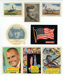 1941-1970 Non-Sport Collection (218) with (4) Complete Sets Including Astronauts, Dixie Lids, Flags & Planes
