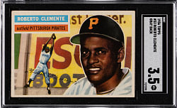 1956 Topps #33 Roberto Clemente Gray Back SGC VG+ 3.5