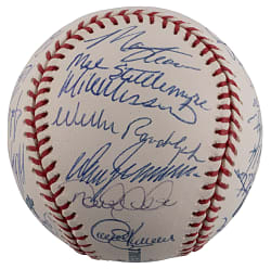 2002 American League East Champion New York Yankees Team-Signed Baseball with (29) Signatures Including The Core Four Plus Full JSA