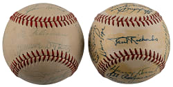 1954 & 1955 Baltimore Orioles Team-Signed Baseball Pair with Howie Fox, Eddie Waitkus & Paul Richards - Both Full JSA