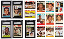 1964 Topps Complete Set (587) with (5) SGC Graded Hall of Famers Including Mickey Mantle
