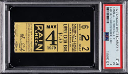 May 4th, 1929 Chicago White Sox vs. New York Yankees Ticket Stub - Babe Ruth Home Run, Lou Gehrig Three Home Runs! - PSA VG 3