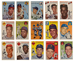 1954 Topps Partial Set (184/250) with (10) Hall of Famers