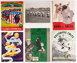 1947-1950 Baltimore Colts AAFC/NFL "Green & Silver" Collection (9) with First Year & Y.A. Tittle Rookie Material