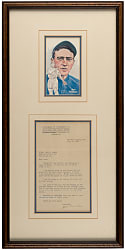 1947 Joe Tinker Signed Letter in Framed Display - Full JSA LOA