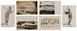 Circa 1940-1941 New York Yankees Real Photo Postcards (6) with 1941 World Champions Team, DiMaggio/Gordon/Rizzuto & Rizzuto Rookie Season