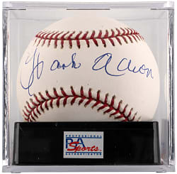 Hank Aaron Single-Signed Baseball PSA/DNA Overall 9