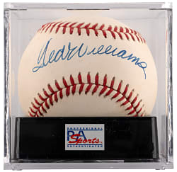 Ted Williams Single-Signed Baseball PSA/DNA Overall 8.5