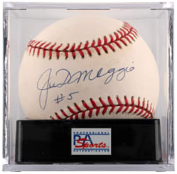 Joe DiMaggio Single-Signed Baseball with #5 Inscription - PSA/DNA Overall 9