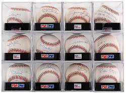 Star Single-Signed Baseball Collection (12) Many with Inscriptions - All PSA/DNA Graded