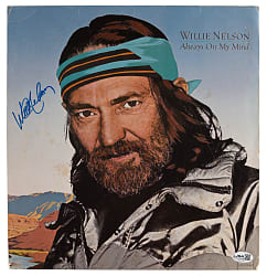 Willie Nelson Signed "Always On My Mind" Album Cover - JSA COA