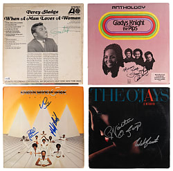 1960s-1980s R&B/Soul Singer/Group Signed Record Albums (7) - All JSA Certified